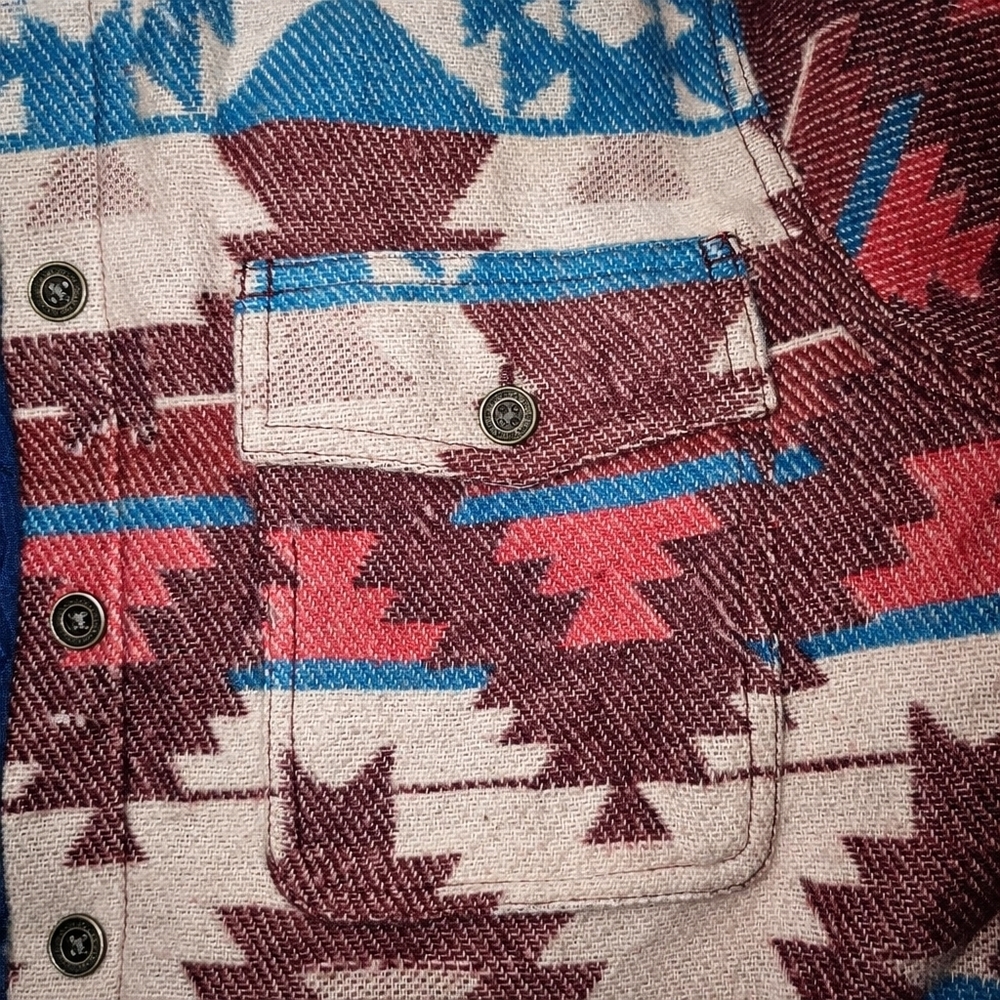 Ariat Baja Jacquard Shirt Jacket Women’s Large Quilted Chore Workwear Southwest - Picture 5 of 12